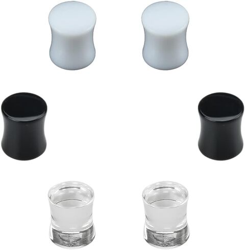 B BodyPJ Sparkles 3Pair-Mix Color Acrylic Ear Plug Expanders UV Ear Gauges Piercing Jewelry in Kuwait