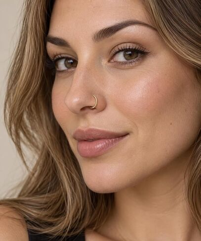 NZDLM Fake Nose Ring Hoop Nose Rings Set Nose Piercing Lip Nose Rings Jewelry for Women Men Girl in Kuwait