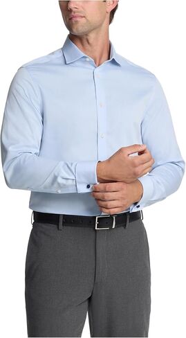 Calvin Klein Men's Dress Shirt Slim Fit Non Iron Solid French Cuff in Kuwait