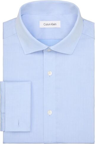 Calvin Klein Men's Dress Shirt Slim Fit Non Iron Solid French Cuff in Kuwait