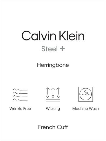 Calvin Klein Men's Dress Shirt Slim Fit Non Iron Solid French Cuff in Kuwait