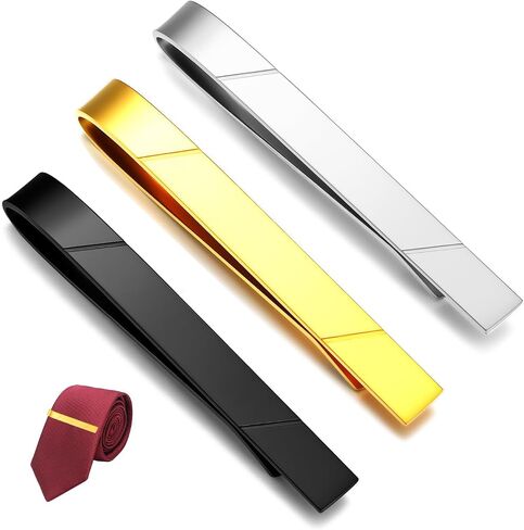 GWD Stainless Steel Tie Clips for Men Classic Tie Bar Clip Set in Saudi Arabia