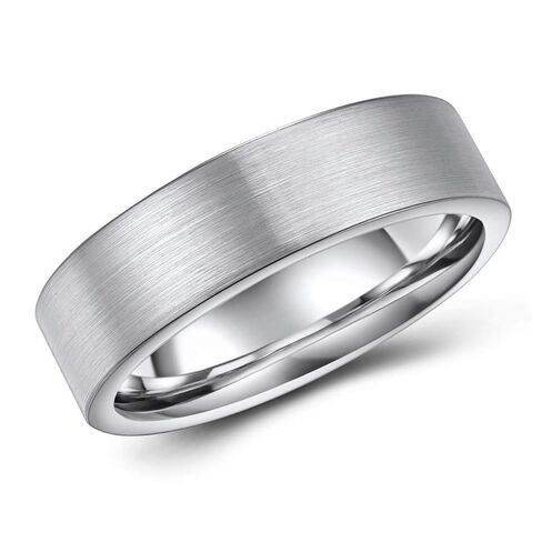 Stylish Tungsten Ring Band - Wedding - Fashion - Brushed Finish - Unisex - Engravable - Flat in Saudi Arabia