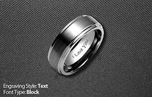Gold-Tone Tungsten Ring Band - Wedding - 6mm - Fashion - High Polish Finish - Unisex - Engravable - Domed in Saudi Arabia