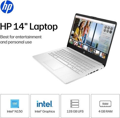كمبيوتر محمول HP Chromebook مقاس 11.6 بوصة، MediaTek MT8183، رسومات MediaTek المتكاملة، ذاكرة وصول عشوائي سعتها 4 جيجابايت، تخزين eMMC سعة 32 جيجابايت، كروم (11a-na0010nr، رمادي رمادي) (متجدد) in Kuwait