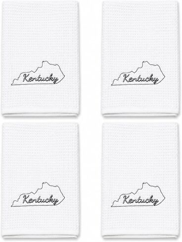 Virginia White Kitchen Towel | 1 Pack State Tea Towel Gift in Kuwait