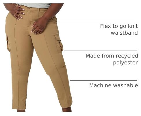 Lee Women's Plus Size Flex to Go Mid Rise Seamed Cargo Pant in Kuwait