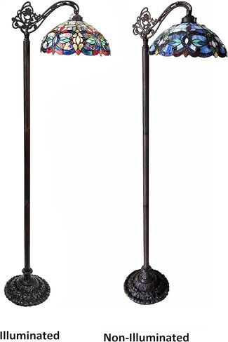 Chloe Lighting Vivian Tiffany-Style Victorian Stained Glass Reading Floor Lamp 60" Height in Saudi Arabia