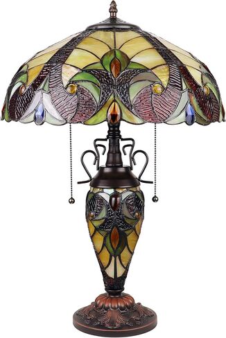 Chloe Lighting Adia Victorian-Style Dark Bronze 3 Light Double Lit Table Lamp 16" Wide in Saudi Arabia
