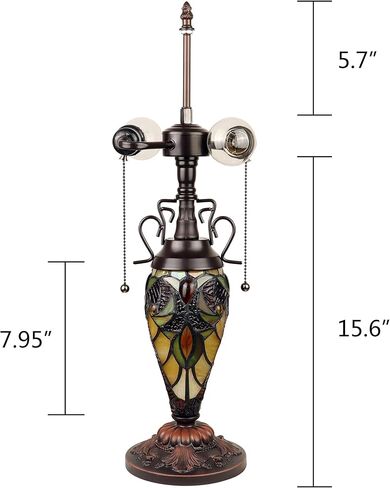 Chloe Lighting Adia Victorian-Style Dark Bronze 3 Light Double Lit Table Lamp 16" Wide in Saudi Arabia