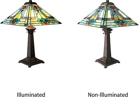 Chloe Lighting Mason Mission 2 Light Antique Dark Bronze Table Lamp 16" Shade in Saudi Arabia