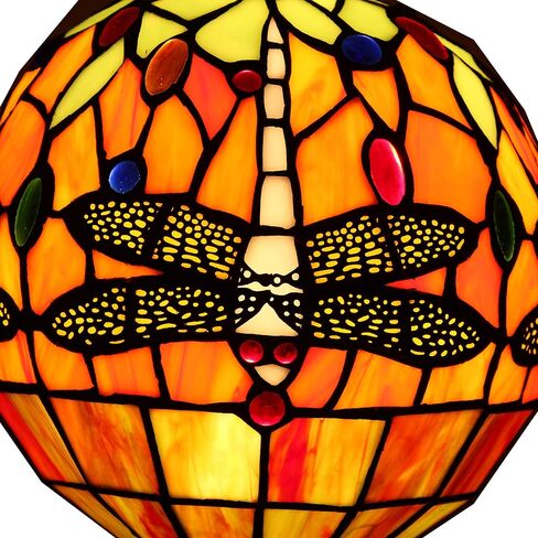 Chloe Lighting Demoiselle Tiffany-Style 1 Light Dragonfly Accent Lamp 8" Shade in Saudi Arabia