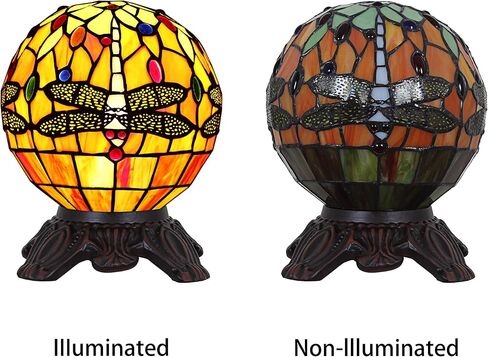 Chloe Lighting Demoiselle Tiffany-Style 1 Light Dragonfly Accent Lamp 8" Shade in Saudi Arabia