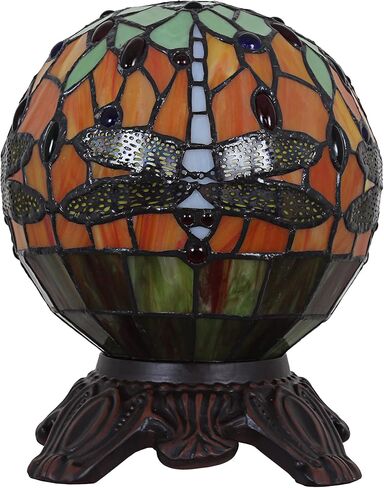 Chloe Lighting Demoiselle Tiffany-Style 1 Light Dragonfly Accent Lamp 8" Shade in Saudi Arabia