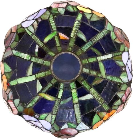 Chloe Lighting Azalea Tiffany-Style Floral Stained Glass Torchiere Floor Lamp 67" Height in Saudi Arabia