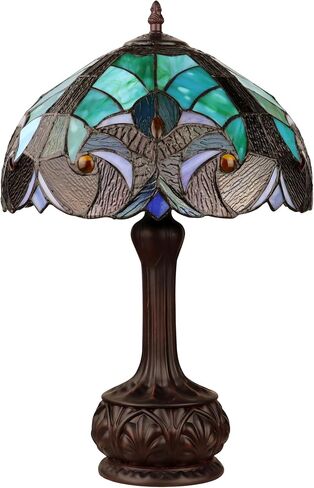Chloe Lighting Liaison Tiffany-Style Antique Dark Bronze 1-Light Victorian Table Lamp 12" Shade in Saudi Arabia