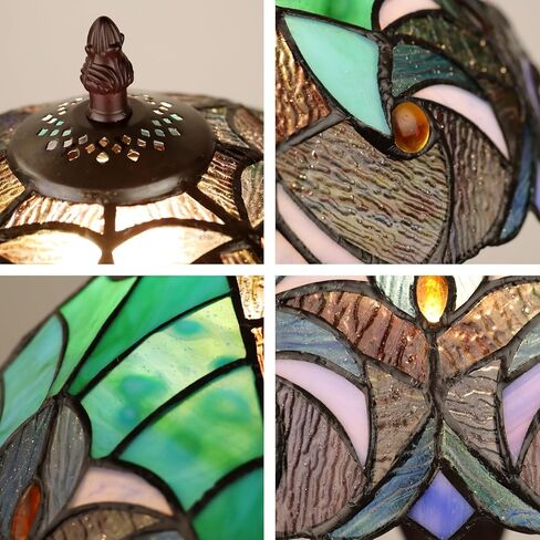 Chloe Lighting Liaison Tiffany-Style Antique Dark Bronze 1-Light Victorian Table Lamp 12" Shade in Saudi Arabia