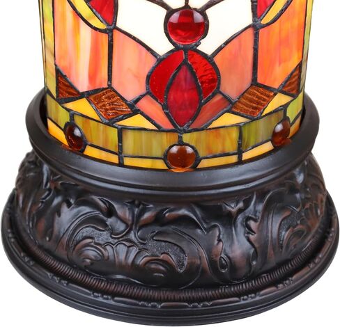 Chloe Lighting Ruby Spectacle Tiffany-Glass 2 Light Victorian Pedestal Light Fixture 30" Tall in Saudi Arabia
