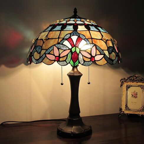 Chloe Lighting GRENVILLE Tiffany-Style 2 Light Victorian Table Lamp 16" Shade in Saudi Arabia