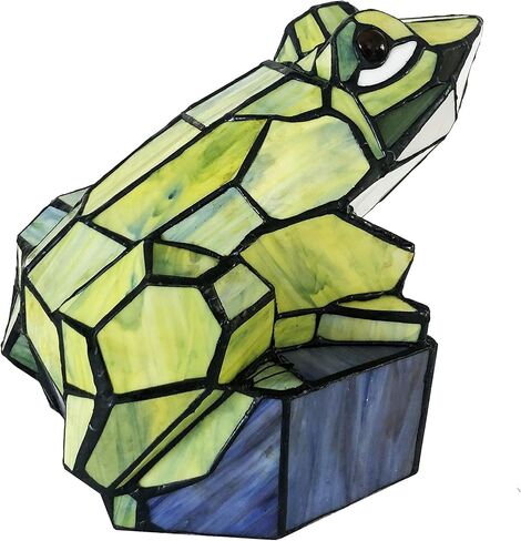 Chloe Lighting Naveen Tiffany-Style Animal Stained Glass Accent Lamp 9.5" Height in Saudi Arabia
