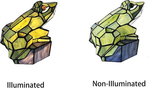 Chloe Lighting Naveen Tiffany-Style Animal Stained Glass Accent Lamp 9.5" Height in Saudi Arabia