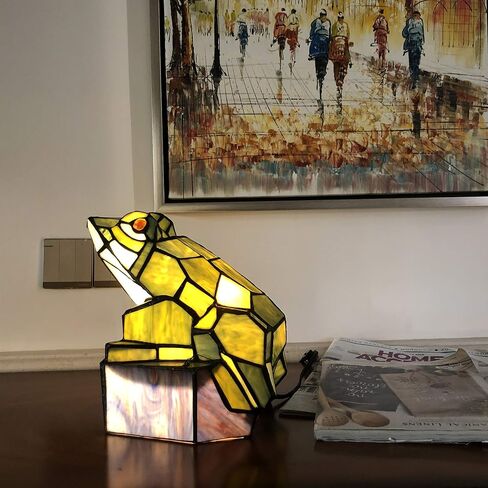 Chloe Lighting Naveen Tiffany-Style Animal Stained Glass Accent Lamp 9.5" Height in Saudi Arabia