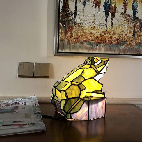 Chloe Lighting Naveen Tiffany-Style Animal Stained Glass Accent Lamp 9.5" Height in Saudi Arabia
