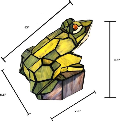 Chloe Lighting Naveen Tiffany-Style Animal Stained Glass Accent Lamp 9.5" Height in Saudi Arabia