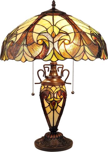 Chloe Lighting Liaison Victorian-Style Antique Dark Bronze 3 Light Double Lit Table Lamp 16" Wide in Saudi Arabia