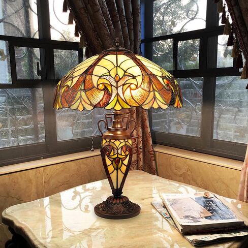 Chloe Lighting Liaison Victorian-Style Antique Dark Bronze 3 Light Double Lit Table Lamp 16" Wide in Saudi Arabia