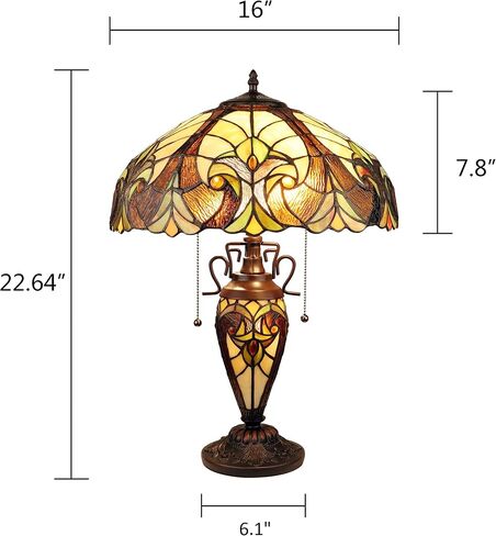 Chloe Lighting Liaison Victorian-Style Antique Dark Bronze 3 Light Double Lit Table Lamp 16" Wide in Saudi Arabia