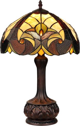 Chloe Lighting Liaison Tiffany-Style Antique Dark Bronze 1-Light Victorian Table Lamp 12" Shade in Saudi Arabia