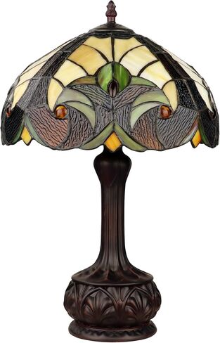 Chloe Lighting Liaison Tiffany-Style Antique Dark Bronze 1-Light Victorian Table Lamp 12" Shade in Saudi Arabia