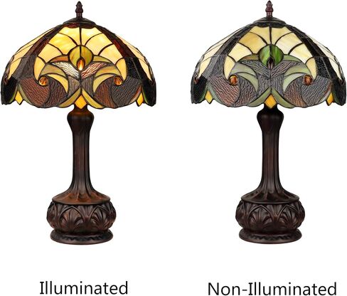 Chloe Lighting Liaison Tiffany-Style Antique Dark Bronze 1-Light Victorian Table Lamp 12" Shade in Saudi Arabia