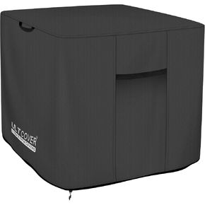 ULTCOVER Waterproof Square Air Conditioner Cover for Outside AC Units Size Upto 24W x 24D x 22H inch, Black in Saudi Arabia