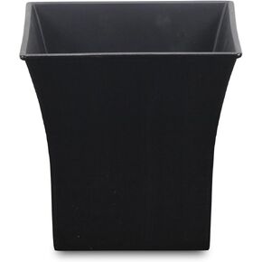 HomeRoots 7" Black Recycled Plastic Indoor Outdoor Square Pot Planter in Saudi Arabia