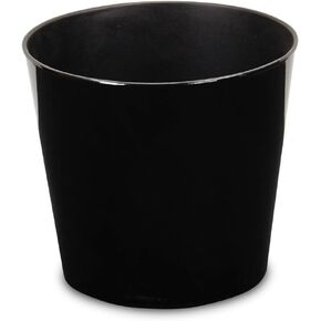 HomeRoots 9" Black Recycled Plastic Indoor Outdoor Round Pot Planter in Saudi Arabia
