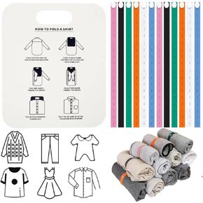 Quick and Easy Clothes Folding Shirt Folding Board Folding Clothes Helper for Easy Storage+Elastic Band with Buttonholes: 30 Pieces, Used to Store Sheets, Clothes, Blankets, Jeans, Sweaters, Towels in Saudi Arabia