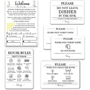 Acrylic Air BnB Signs Set of 6 for Air bnb STR Rental Home VRBO (6 Pack) in Kuwait