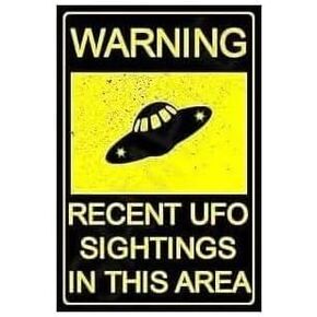UFO SIGHTINGS Sign 8"x12" Made In USA All Weather Metal. Man Cave Funny Alien Area 51 Roswell Bar Sign in Kuwait