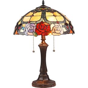 Chloe Lighting Simone Floral 2 Light Dark Bronze Table Lamp 16" Wide in Saudi Arabia