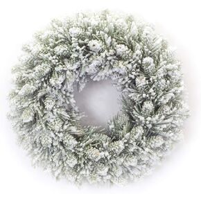 Melrose International Flocked Pine Candle Ring Wreath (Set of 2) in Kuwait