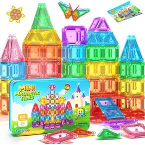 Soyee Magnetic Tiles Toddler Toys Games Sensory Toys for Toddlers 3-4 Magnetic Blocks for Kids Age 3-5 4-8 Outdoor Toddler Activities Preschool Building Learning Toys in Kuwait