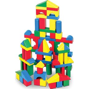 Melissa & Doug 100 Wooden Building Blocks with Storage Box in Kuwait