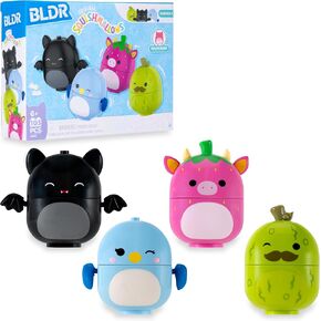 BLDR Squishmallows Buildable Figure - Emily the Bat, Bebe the Bluebird, Cleary the Strawberry Cow, Charles the Pickle- Squishmallows Fans 6+, 0226 in Kuwait
