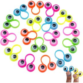 100 PCS Eye Finger Puppets Toys Set, Wiggly Eyeball Finger Puppet Eye On Rings for Kids, Party Favors for Boys Girls in Kuwait