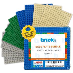 Brick Loot 10-Pack 16x16 Baseplates, 5x5 Building Plates for Creative Play in Kuwait