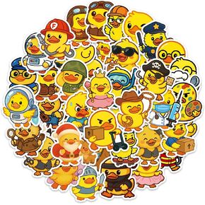 50pcs Duck Sticker for Kid, 50 Style Cute Animals Stickers Yellow Duck in Kuwait