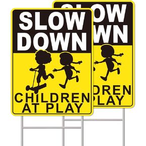 2-Pack Slow Watch for Dogs With Stakes 17"x13" Corrugated Plastic in Kuwait