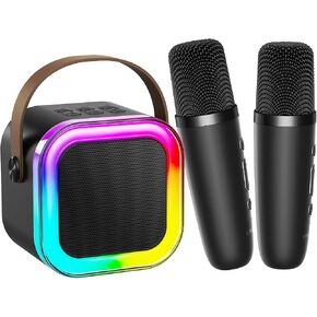 Kinglucky Mini Karaoke Machine for Kids, Top Birthday Gift Pick for Girls Ages 3, 4, 5, 6, 7, 8, 9, 10, 11, 12 Years Old, Kids' Personal Video Players Accessories with 2 Mics Singing Present Toy Pink in Saudi Arabia